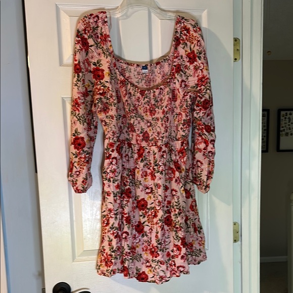 Old Navy Dresses & Skirts - Old Navy Orange Red Long Sleeve Sundress